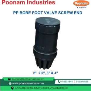 PP Bore Foot Valve Screw End
